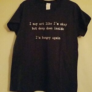 I'm Hungry Again Black Short Sleeve Tee
